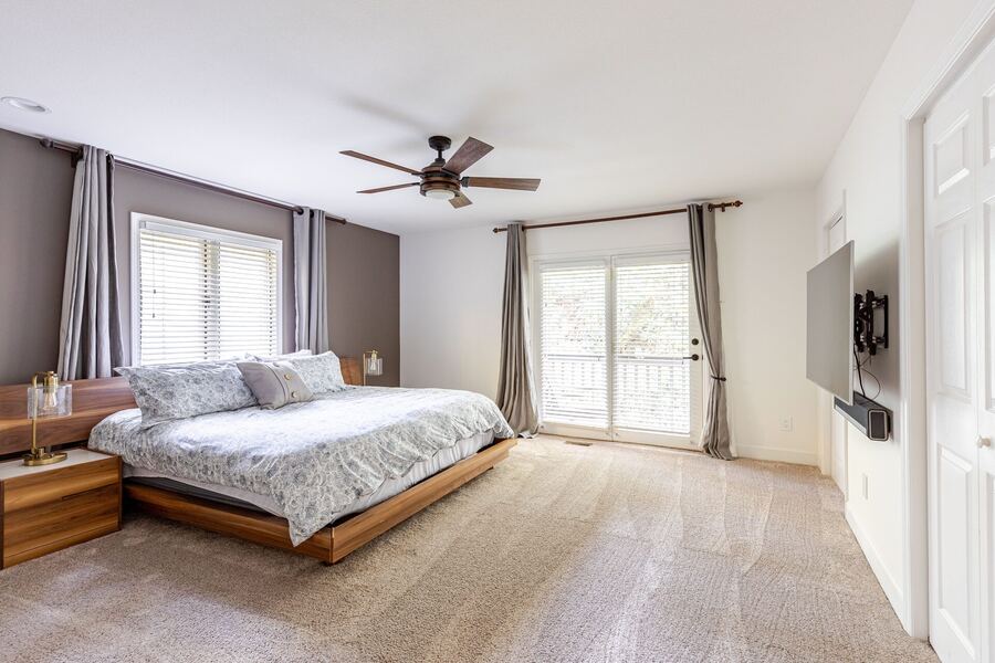 House for sale Franklin NC — master bedroom wide view